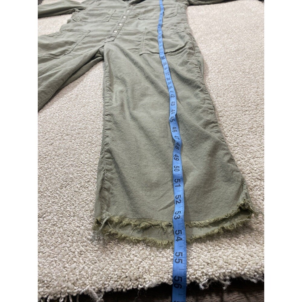 Frank & Eileen Northern Ireland Jumpsuit Sage Sz L Linen Blend Utility - Picture 12 of 16